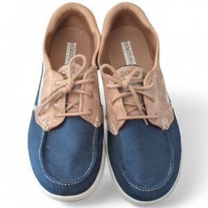 Skechers Men's Navy and Tan Boat Shoes